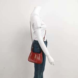 Gucci Jackie 1961 Mini Burgundy Leather Bag Two Way Carry